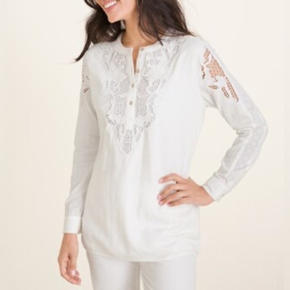 Chico's Tops - Chico’s Embroidered Pullover‎ Blouse